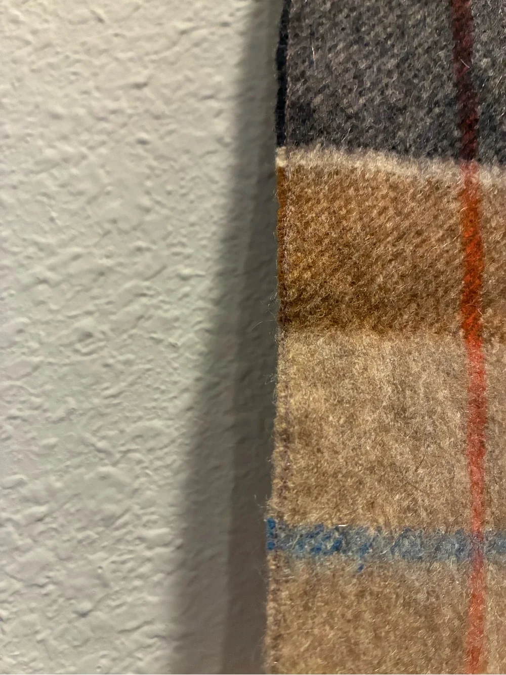 Vintage Christian Dior Monsieur plaid scarf 100% cashmere Western Germany